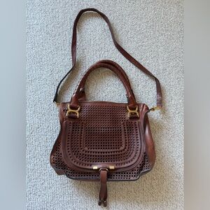Authentic Chloe Marcie Medium Satchel with crossbody strap